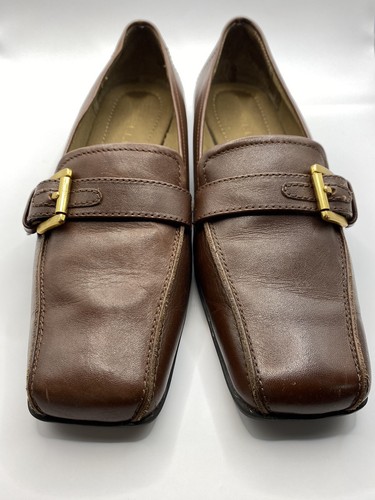 Bellini Women’s Loafers Size 9M Brown Square Toe Loafers with Buckle - 第 1/7 張圖片