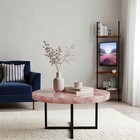 Rosenquarz Kaffeetisch Handgefertigt Kristall Stein Tisch Luxus Edelstein Dekor