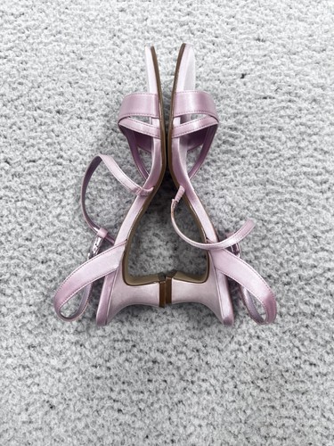 Women's Unlisted Kenneth Cole Soft Pink Open Toe Strappy Block Heels Size 7.5 - Picture 6 of 8