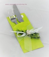 10 Bestecktaschen Hochzeit Taufe Kommunion Konfirmation Verlobung BT002