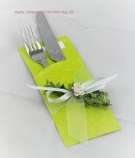 10 Bestecktaschen Hochzeit Taufe Kommunion Konfirmation Verlobung BT002