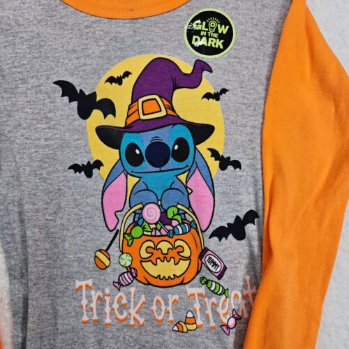 Boys Girls GLOW in the DARK HALLOWEEN STITCH Trick or Treat Pajamas PJs Size 10 - 第 2/7 張圖片