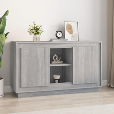 Credenze Salotto 102x35x60 cm Grigio Sonoma Legno Multistrato Resistenza all'umi