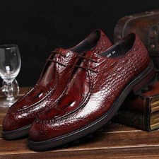 2021 Men Dress Fomal Wedding Cow Leather Shoes Pointy Toe Business Chunky Party