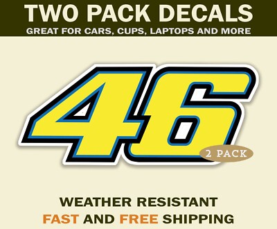 Autocollant VR46 (45) Valentino Rossi Yamaha - Stickers Moto, Neuf, Fabriqué En France