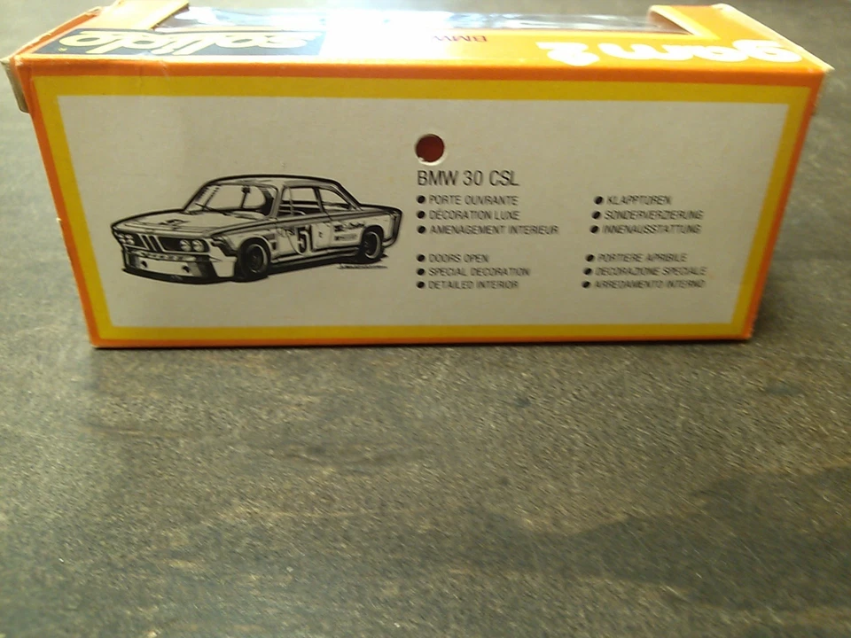 1974 Solido BMW 30 CSL  boxed MIB - Image 2 of 2