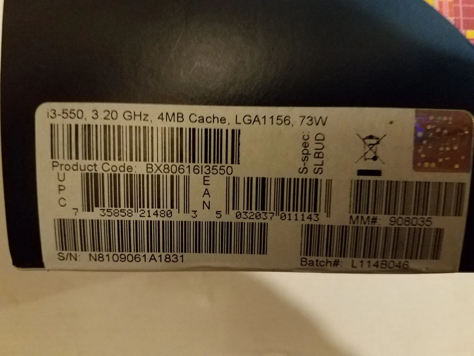 Intel Core i3 i3-550 4 MB L2 Cache 3.2 GHz LGA 1156 CPU BX80616I3550 SLBUD - Image 4 of 4