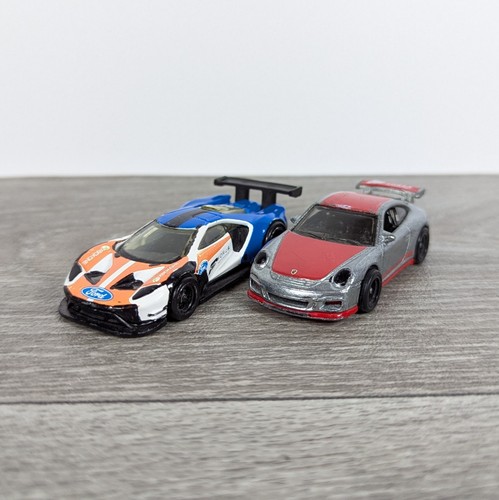 Hot Wheels Porsche 911 GT3RS & Ford GT Forza Motorsport Premium Real Rider 1/64 - Picture 1 of 13