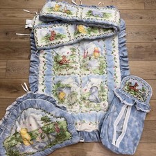 Vintage Classic Winnie the Pooh Crib Nursery Toddler Bedding Set 4pc Quilt