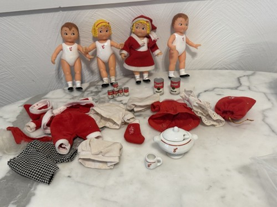 #ad #ad Vintage Campbell Soup Kids Dolls Lot with Clothing amp; Accessories $39.99