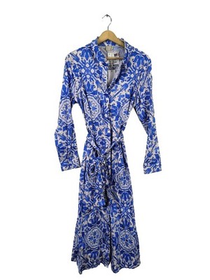 MRS & HUGS Blusenkleid Damen Kleid Gr. DE 38 blau Casual-Look