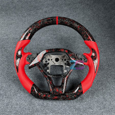 Custom 2018-2023 Honda Accord 10th Gen Carbon Fiber Red Leather Steering Wheel Custom 2018-2023 Honda Accord 10th Gen Carbon Fiber Red Leather Steering Wheel