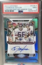 2023 Certified Lawrence Taylor Canton Certified Auto Teal Prizm /10 PSA 9 MINT