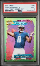 2015 Topps Finest MARCUS MARIOTA Green ROOKIE REFRACTOR #MM 001/299 PSA 9
