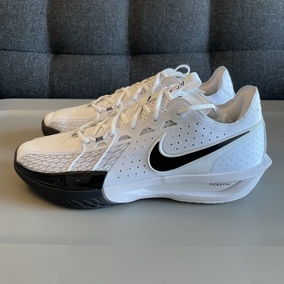 Nike Air Zoom GT Cut 3 Basketball White Black Men's Size 11