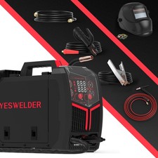YESWELDER 160A MIG/Flux/TIG/Stick Welder with Torch & Helmet, 110V/220V