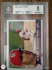 Bgs 8 Albert Pujols Fleer Tradition Rookie