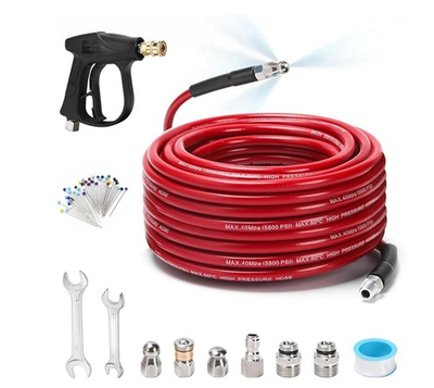 #ad Sewer Jetter Kit for Pressure Washer 50 FT Drain Cleaner Hose with Power Was... $53.74