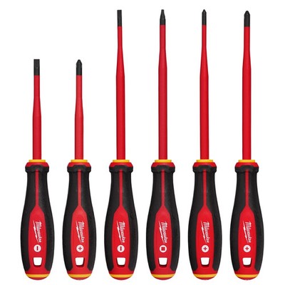 Milwaukee Tool 48-22-2206 Insulated Screwdriver Set, Sae, 6 Pcs