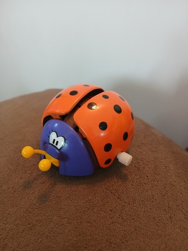 Orange Lady Bug Wind Up Toy works