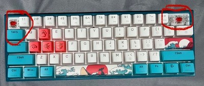 Womier WK61 mechanical keyboard With Coral Sea Themed