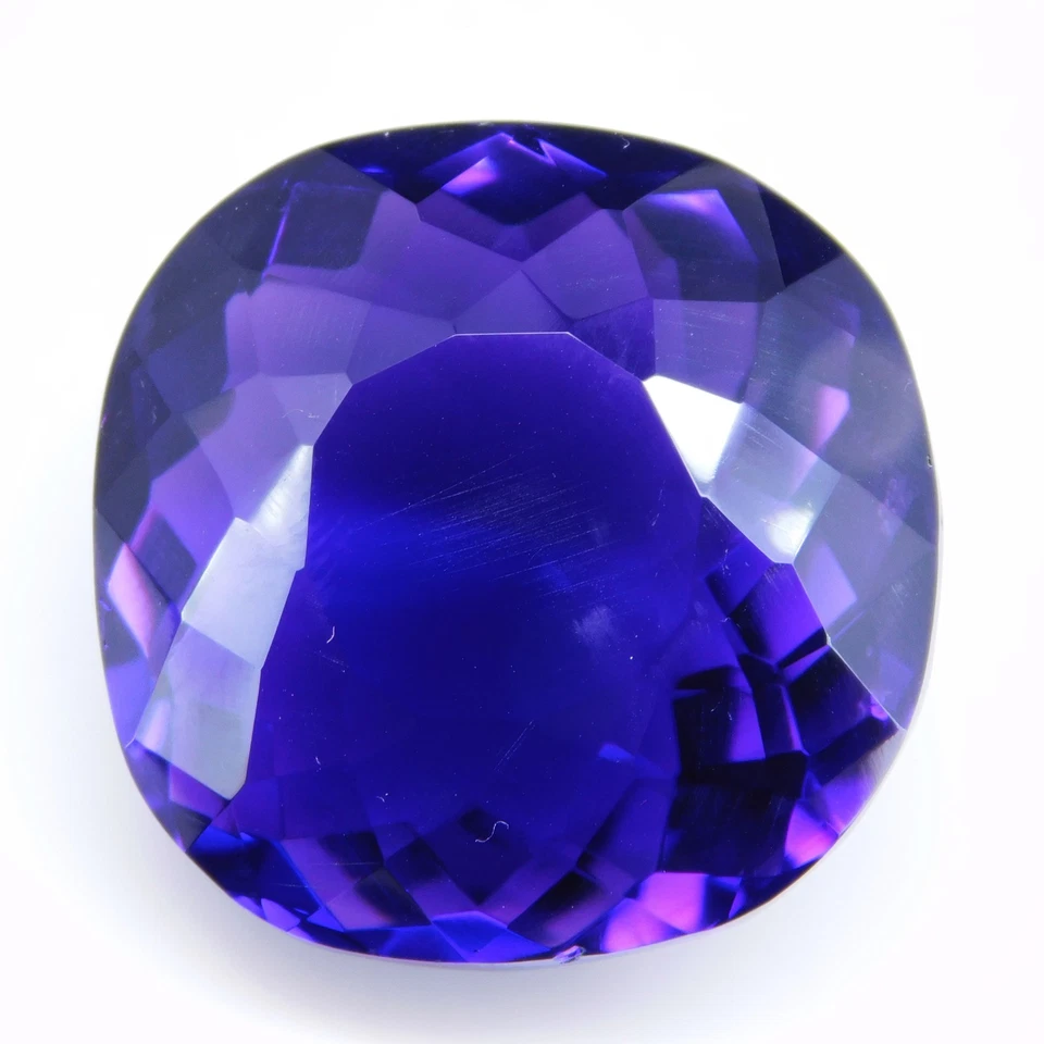 Impresionante piedra preciosa de 74,10 quilates cojín natural violeta azul amatista sin tratar Foto 3 de 4