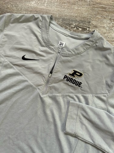 Purdue Boilermakers Nike Dri-Fit 1/4 Zip Pullover Team Issue Coach Sideline Sz L