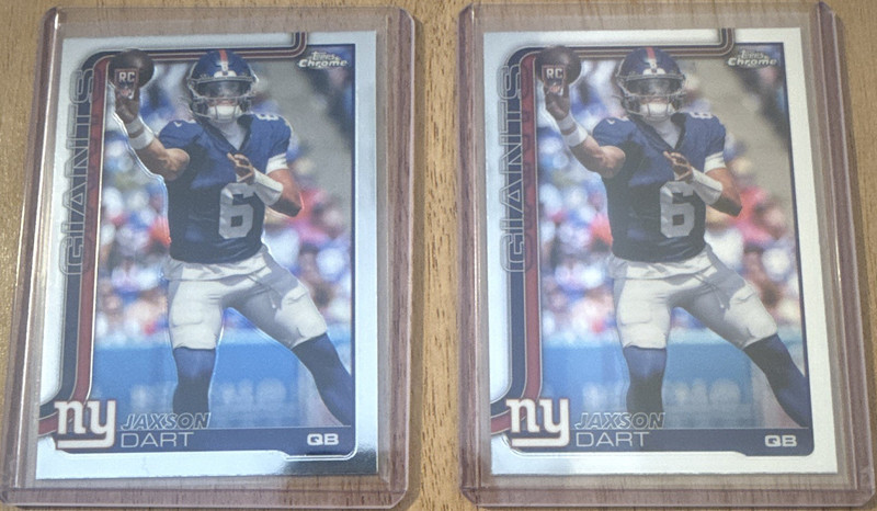 Topps Chrome Rookie Jaxson Dart #306 New York Giants Card Lot of 2