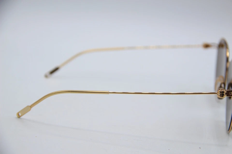 全新 MONTBLANC MB 0028A 003 棕色 正品 太阳镜 54-17 — 第 4/4 张图片