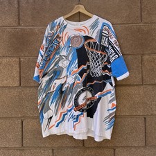 Vintage 1993 Bugs Bunny Vertical AOP T Shirt Large Looney Tunes Basketball