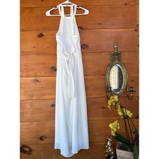 NWT Lulus Summer Dream White Midi Dress Open Back Cocktail Beachy Classy Size L