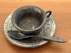Vintage DOLLHOUSE TOY 22 Piece PEWTER MINIATURE Coffee Service / TEA SET — photo 3
