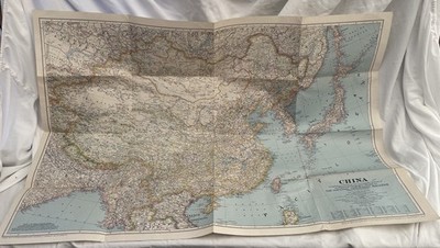 Vintage National Geographic Map China June 1945