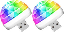 USB Mini Disco Ball Party Lights, Sound Activated DJ Stage Strobe Lights, Portab
