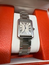 Cartier Tank Française 3170 silver ladies wrist watch. Box - no papers.