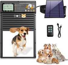 XRDZYXGS Automatic Pet Door 10x13 Aluminum Weatherproof Solar/USB R050