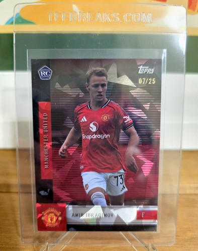 Amir Ibragimov Rookie #/25 Topps Manchester United Team Set 2025/26 RC