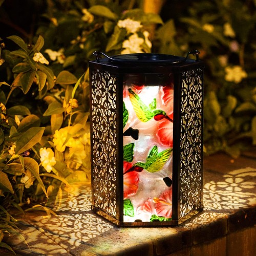 Hanging Solar Lanterns Light Outdoor, Waterproof LED Solar Hummingbird Lights... - Picture 2 of 9