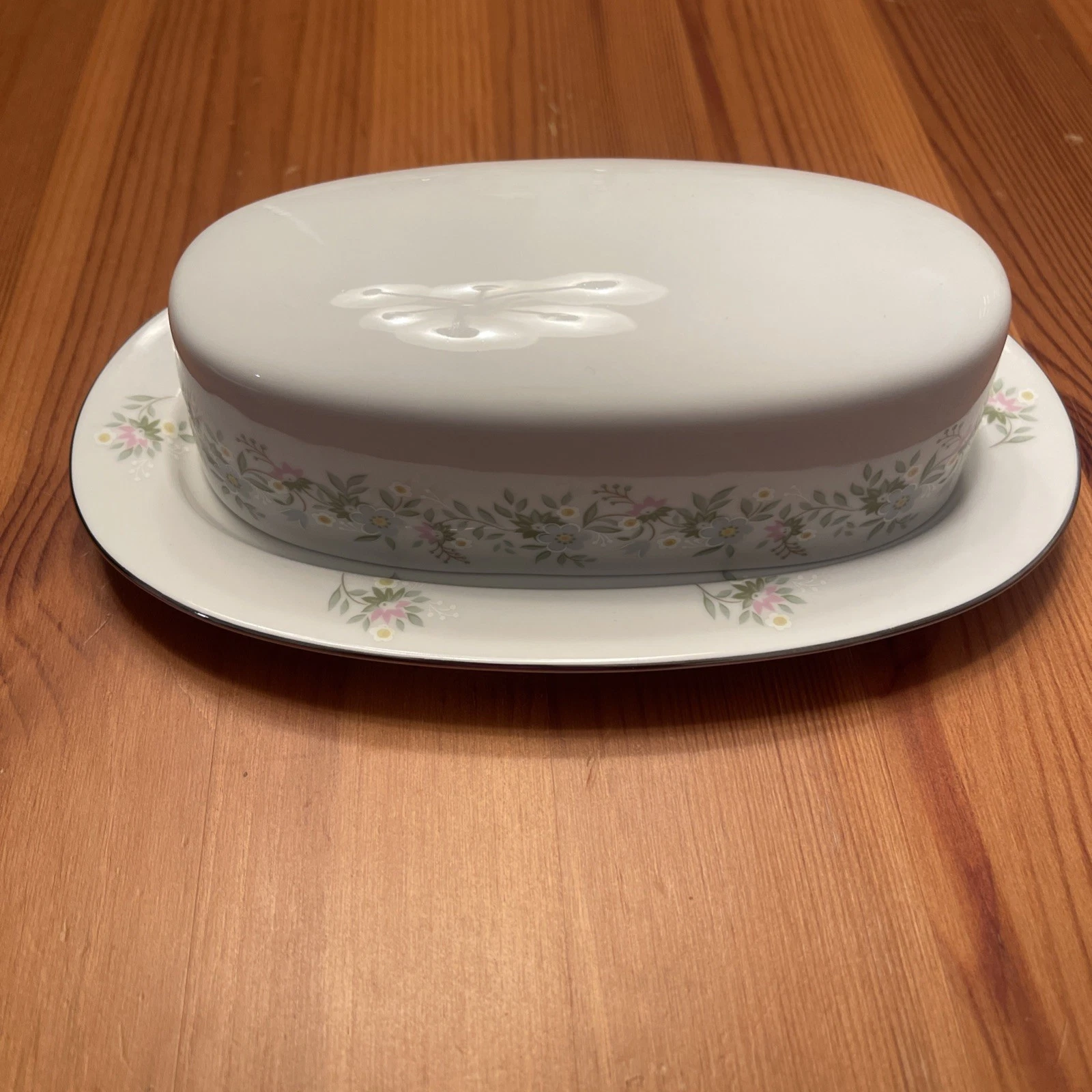 JOHANN HAVILAND "FOREVER SPRING" COVERED BUTTER DISH BAVARIA GERMANY