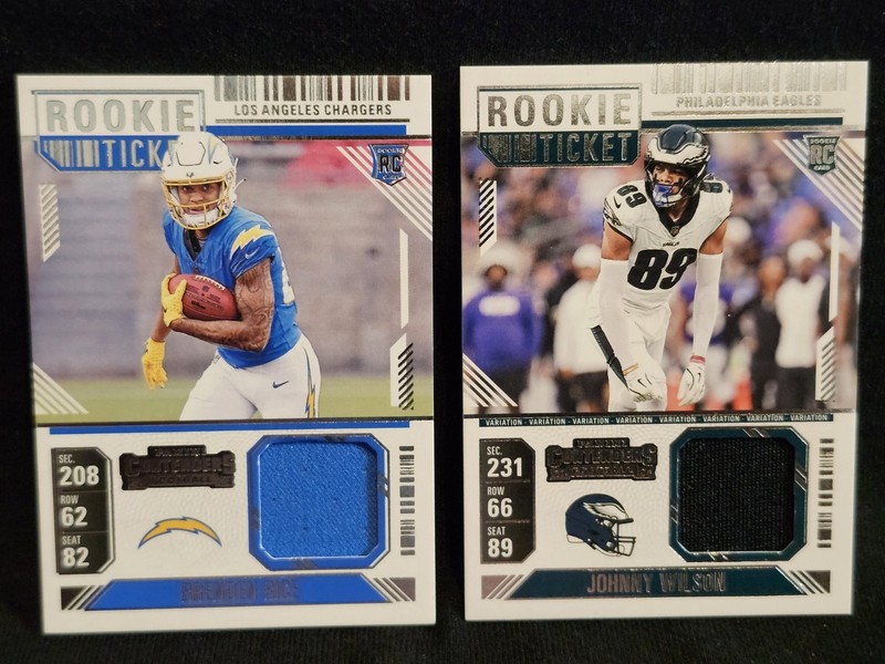 2024 Panini Contenders Rookie Ticket Lot-Brenden Rice And Johnny Wilson
