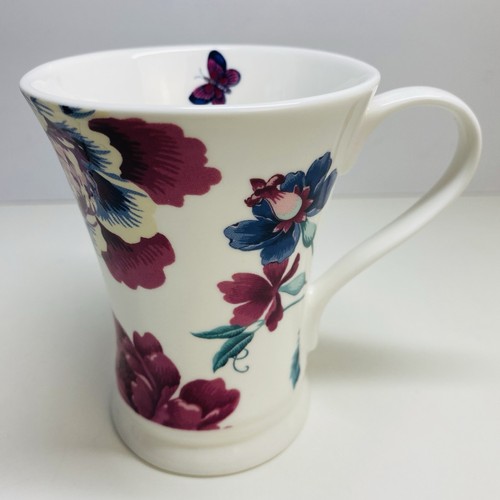 Taza China Laura Ashley Flores Púrpura Y Hueso Mariposa x 2 - Fabuloso Estado - Imagen 4 de 21