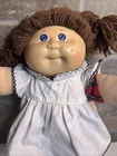 Vintage 1978 /1983 Cabbage Patch Doll Brown Hair 2 Braids Blue Eyes