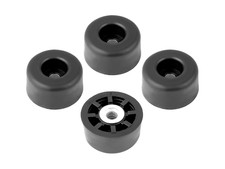4 LARGE TALL ROUND RUBBER FEET  .625 H X 1.250 D  AMPS, RADIO CASES - FREE S&H