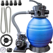 Sand Filter System 12 Inch Tank for Above-Ground Pools up to 8000 Gallons wit...