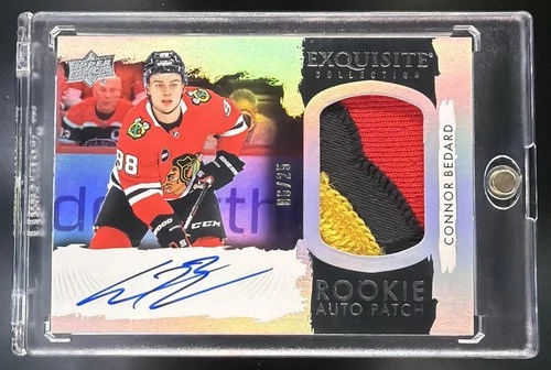 2023 Upper Deck Connor Bedard 24 Exquisite Collection Horizontal RPA /25