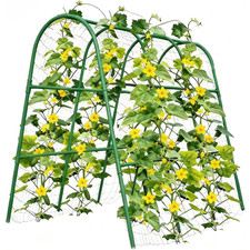 U-Shape Garden Arch Trellis for Climbing Plants Outdoor, Metal Plant Support