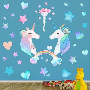 74 Pcs Unicorn Bedroom Decoration For Girls Removable Kids Wallpaper Ebay