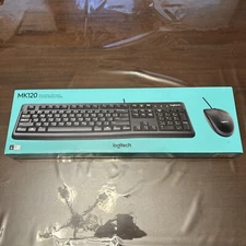 Logitech MK120 Wired USB Keyboard and Mouse, Black (920-002565)