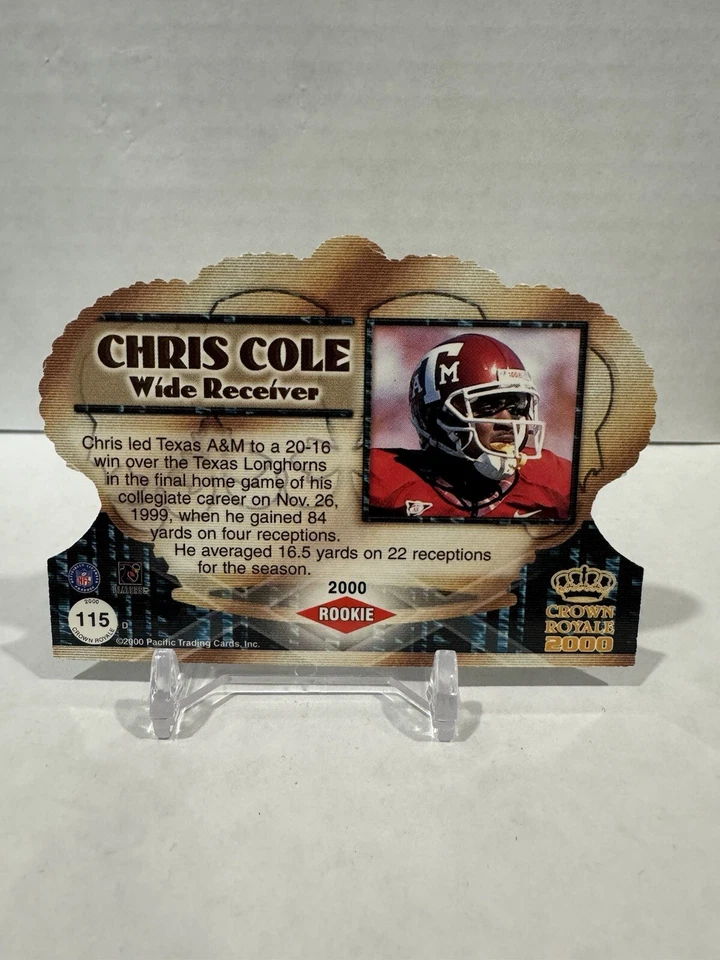 2000 Pacific Crown Royale Draft Picks /499 Chris Cole #115 Rookie RC - Image 2 of 2