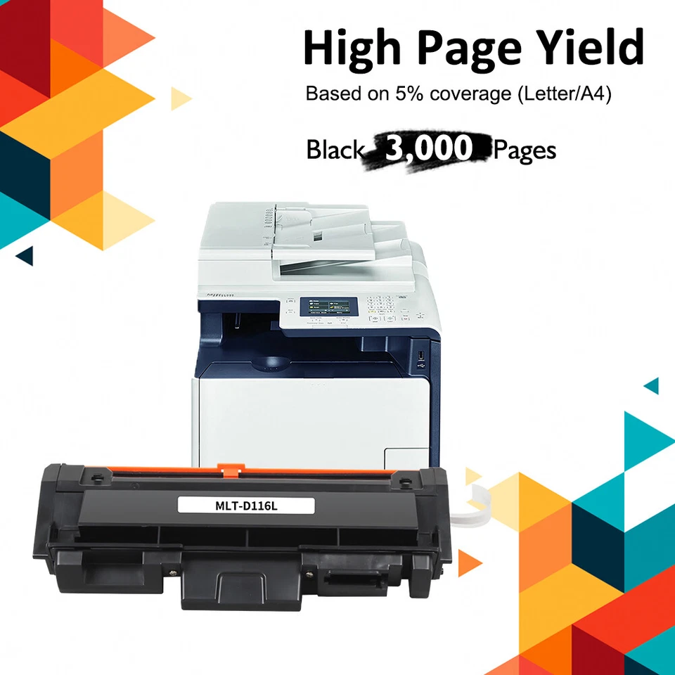 Toner for Samsung MLT-D116L 116L SL-M2625D M2825DW M2875FD M2875FW M2835DW Lot - Image 2 of 4